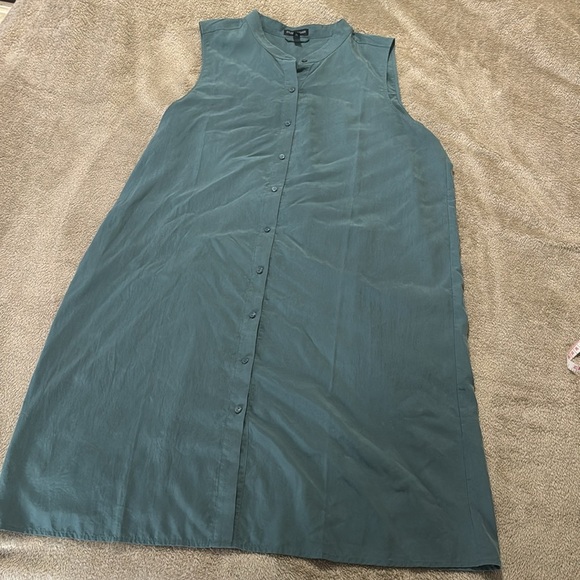 Eileen Fisher Sleevess Button-Up Dress - Picture 7 of 11